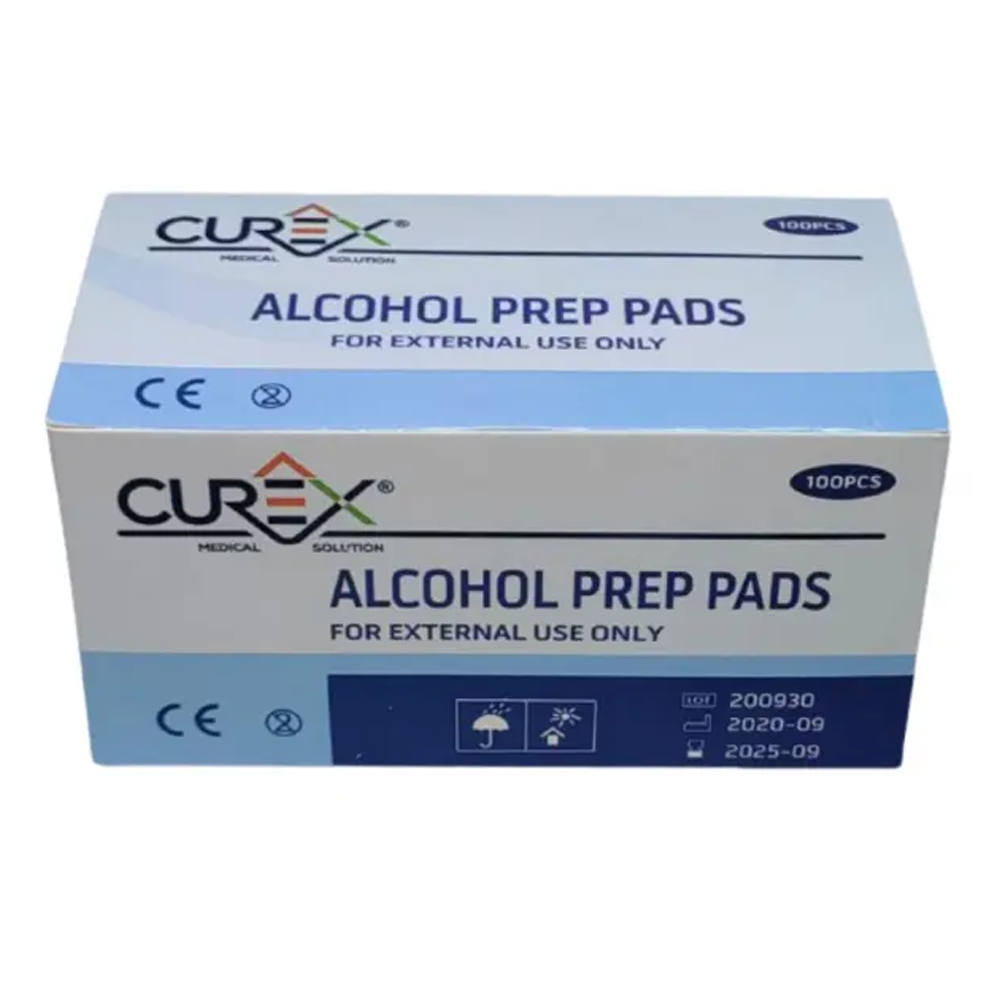 Curex Alcohol Pad Disinfectant Wipes - 100 Pcs