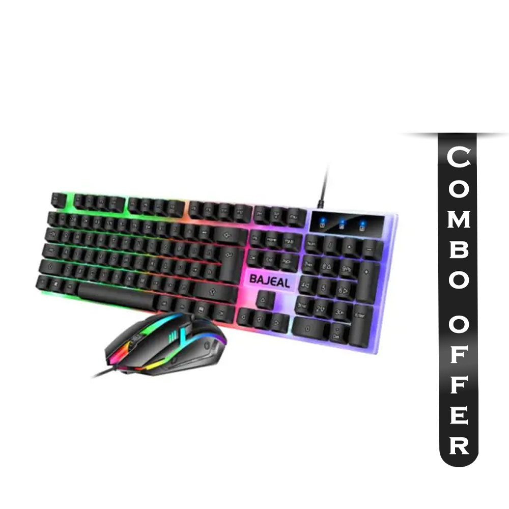 Combo of Bajeal T350 LED Light Gaming Keyboard Mouse