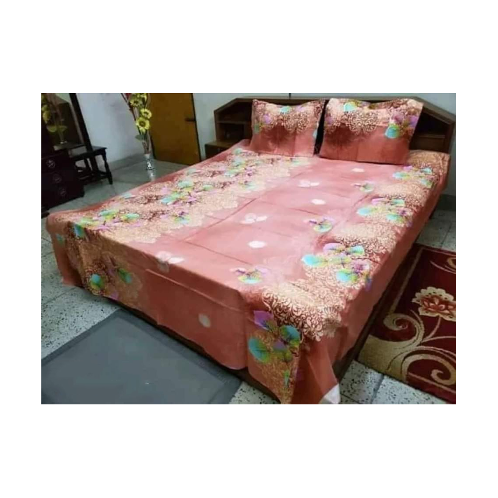 King Size Cotton Panel Bedsheet - NT-62 - Multicolor