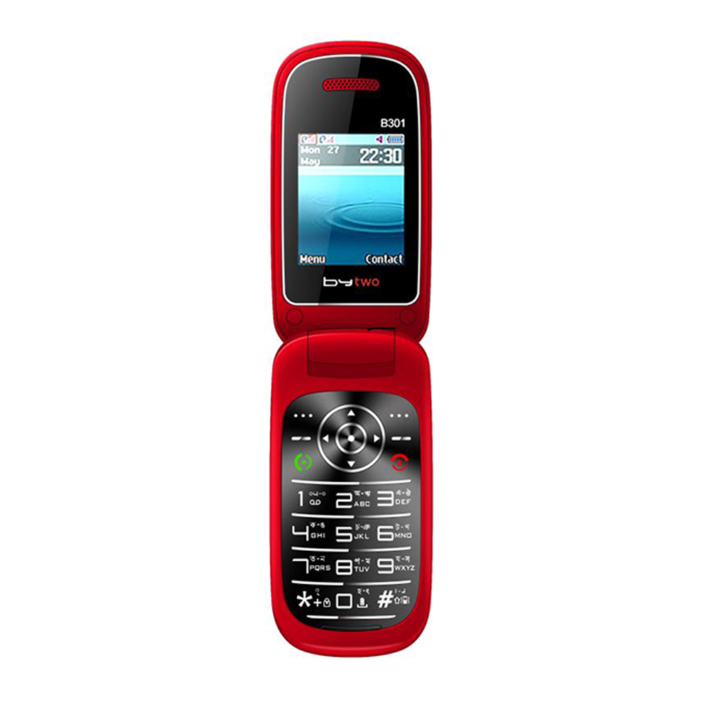 Bytwo B301 Folding Feature Phone - Red