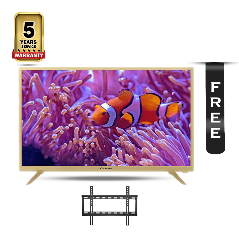 Jamuna J32SU5 Voice Control HD Android LED TV - 32 Inch - Golden with Wall Mount Free