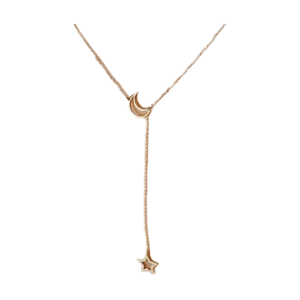 Moon Star Choker Necklace for Women - Gold