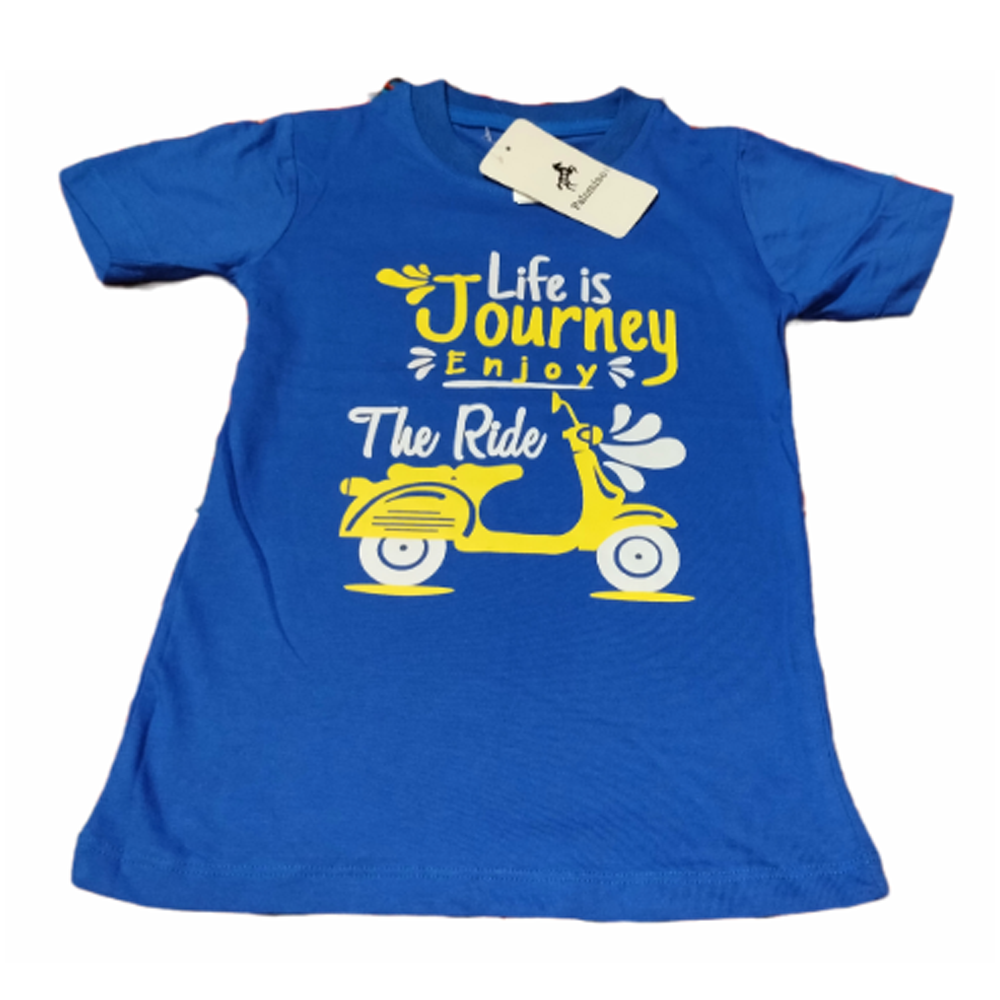 Cotton T-Shirt For Kids - Blue