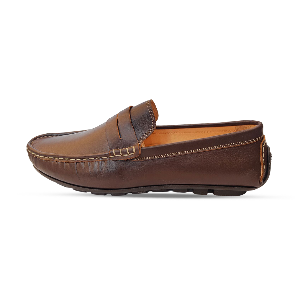 Reno Leather Loafer For Men - Chocolate - RL3045