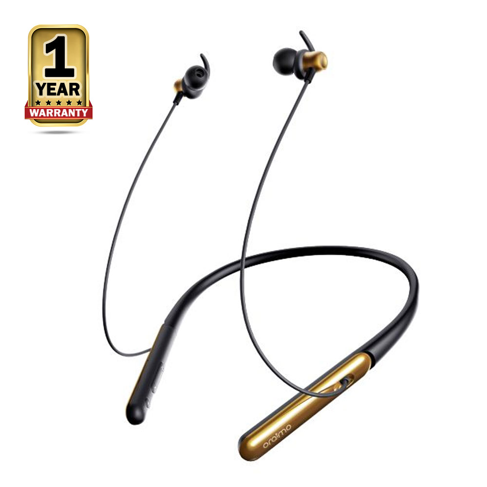 Oraimo OEB-E75D Necklace Three Lite Neckband Wireless In-Ear Sports Gaming Earphone - Black and Gold
