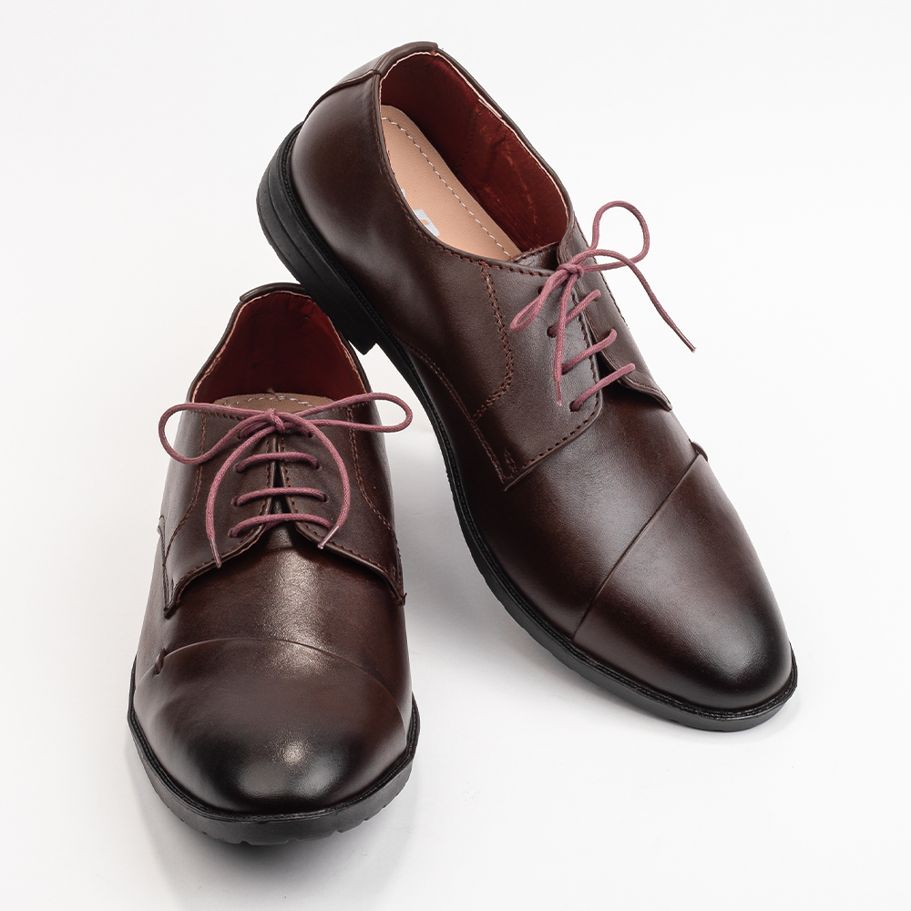 Reno Leather Formal Shoes For Men - Chocolate - RF2045