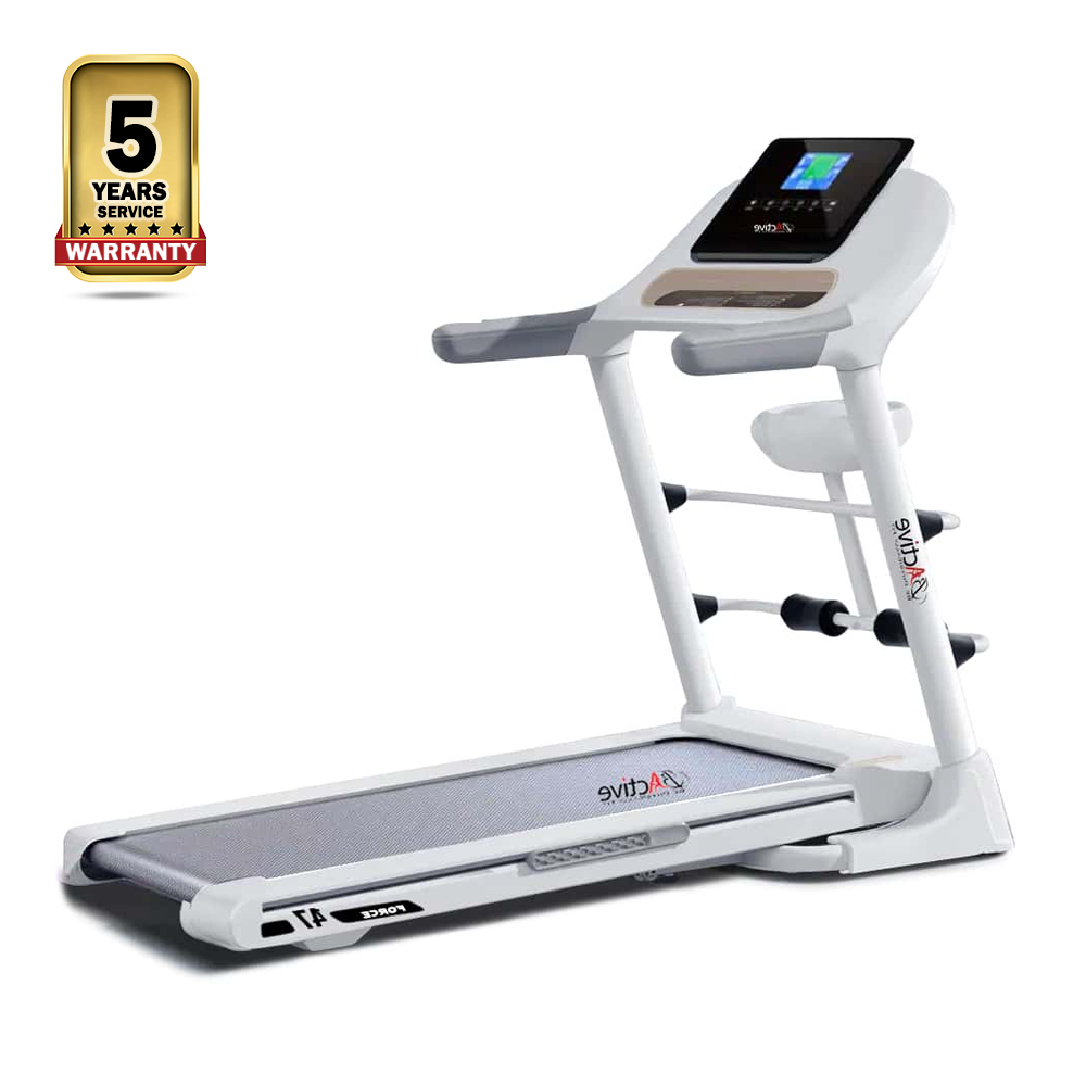 Bactive Force-47 Multifunction Motorized Treadmill - 2.5HP - White