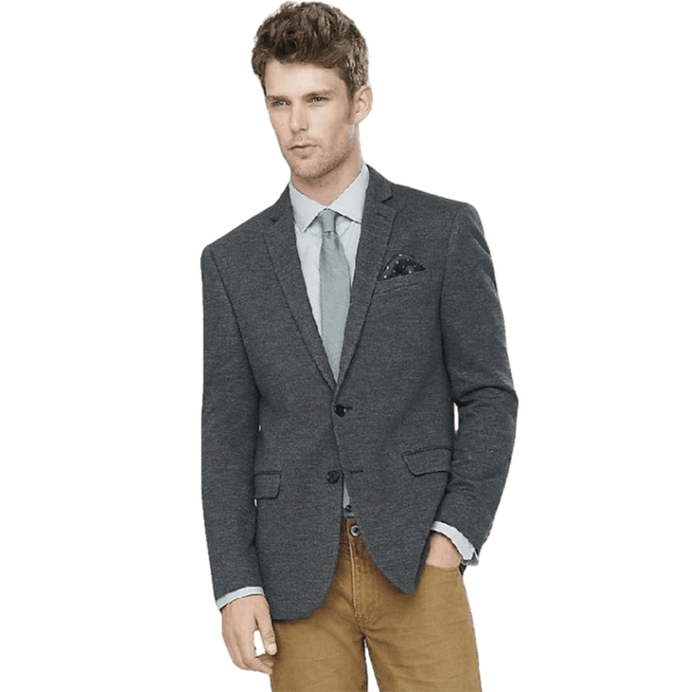 Synthetic Casual Blazer For Men - Deep Grey - BLR-04