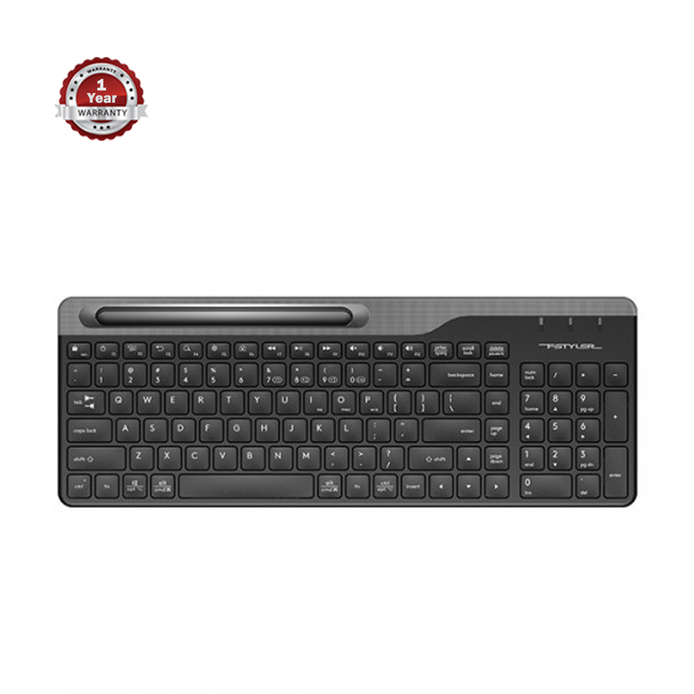 A4TECH Fstyler FBK25 Bluetooth and 2.4G Wireless Keyboard - Black 