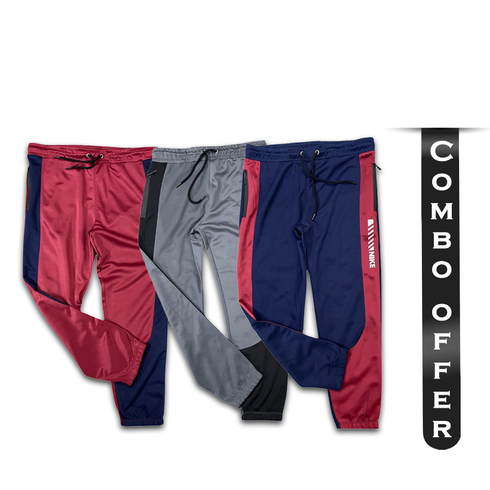Combo Of 3Pcs NEXF Mesh Jersey Trouser For Men - Multicolor - NEX-T-01