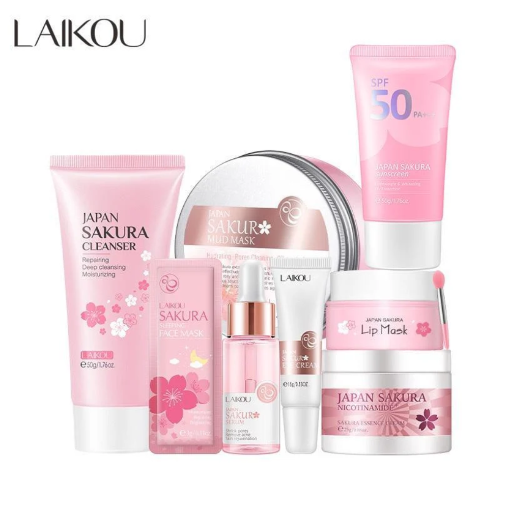 Laikou Sakura Skincare Set - 8 Pcs - LB160