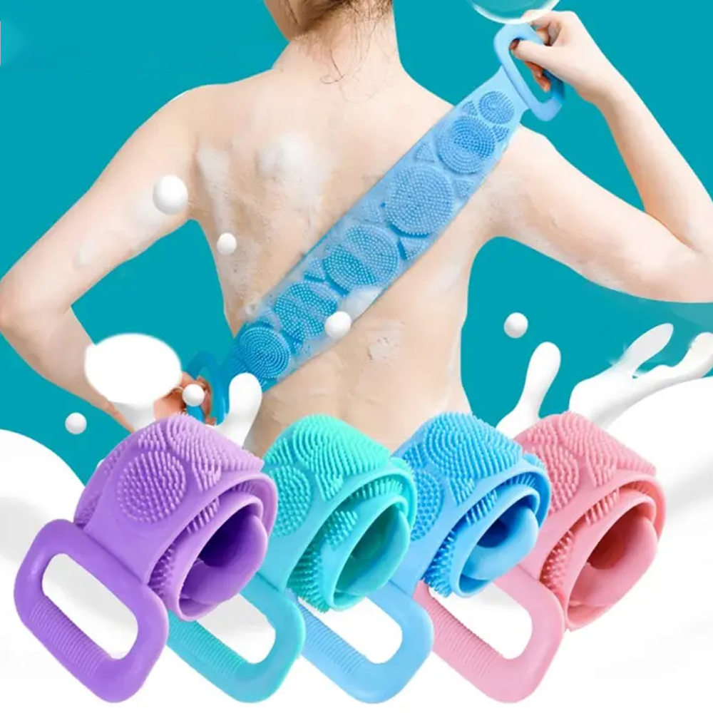 Silica Gel Bath Towel Back Strip Belt - Multicolor