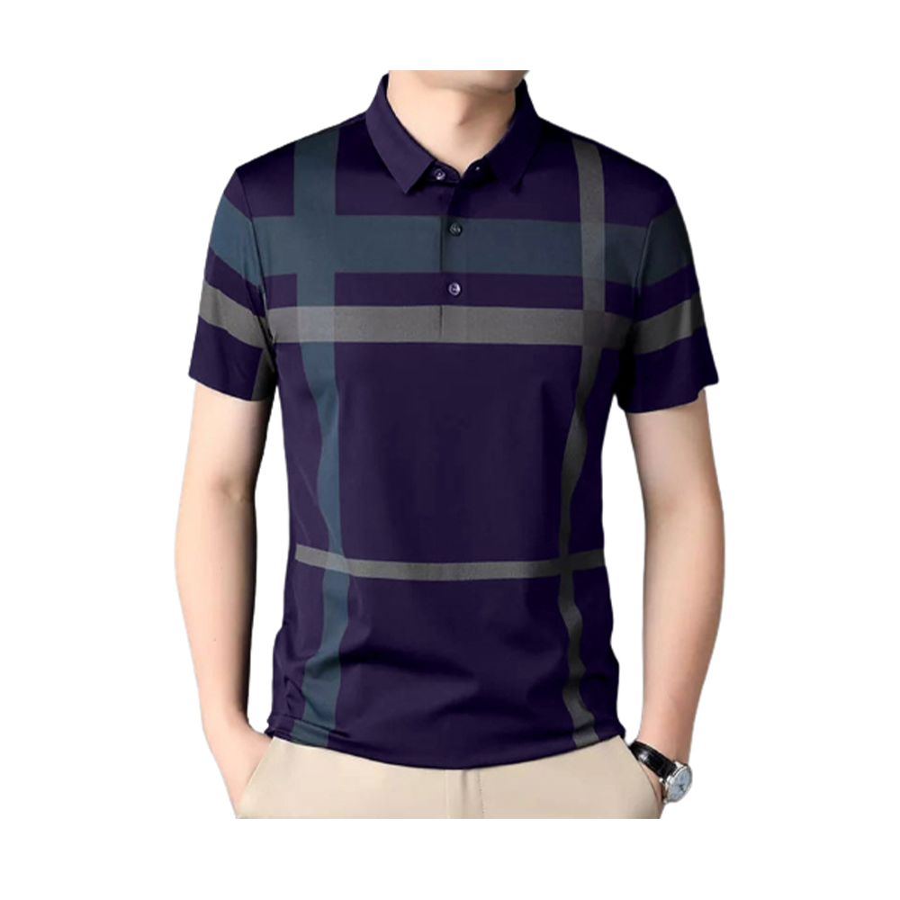 PP Jersey Sublimation Half Sleeve Polo Shirt For Men - Multicolor - PT-09