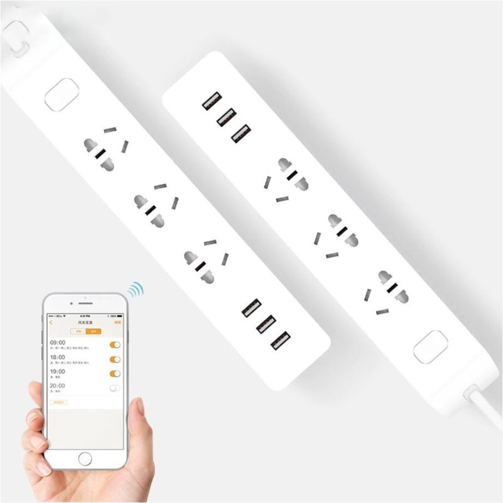 Broadlink MP2 WiFi Enabled Smart Power Strip With 3 USB Port - white