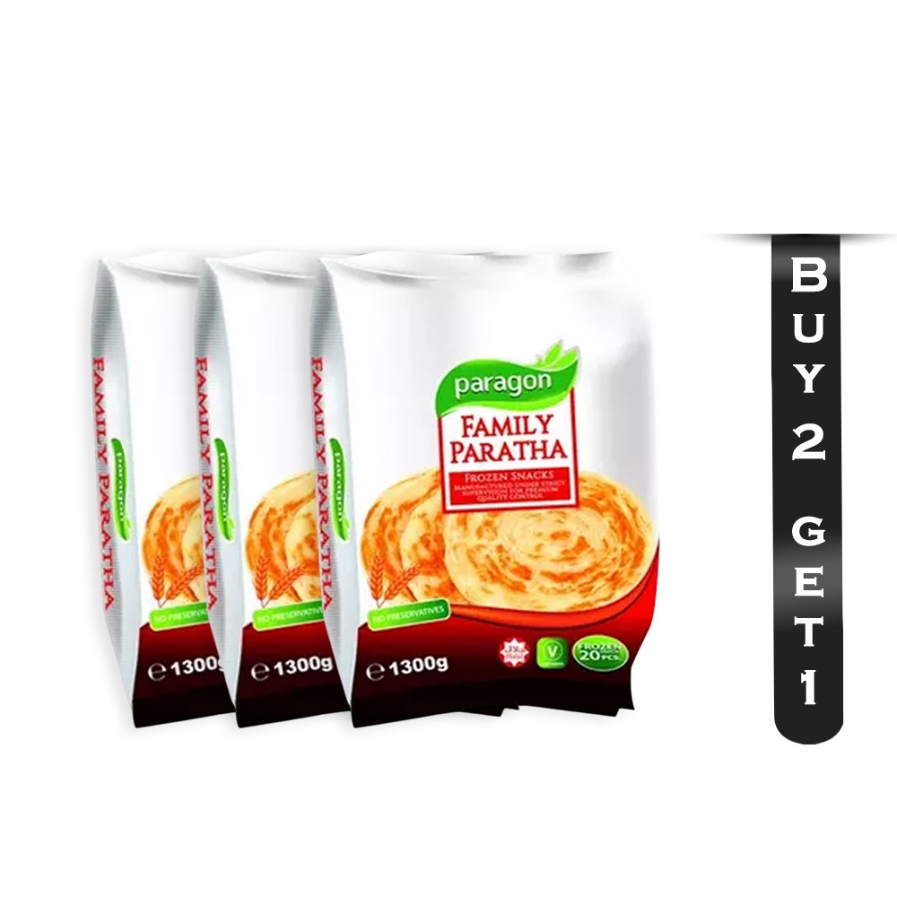 Buy 2 Get 1 Paragon Family Paratha - 1300 gm