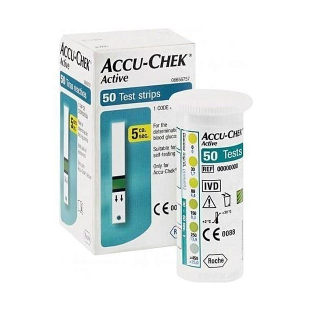 Accu -Chek Active Blood Glucose Test Strips - 100 Strips