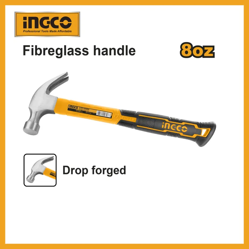 Ingco HCHS8008 Claw Hammer - 8oz 