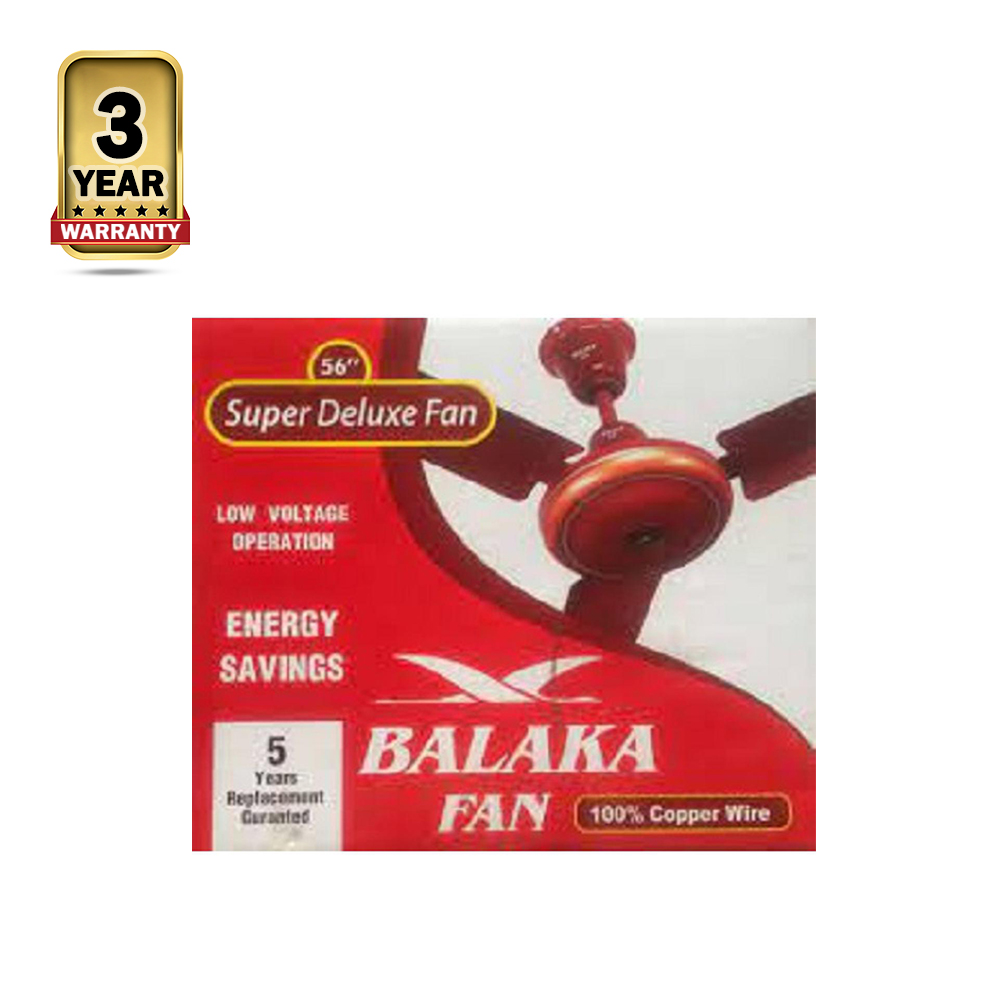 Balaka Super Deluxe Ceiling Fan - 56 Inch - Red
