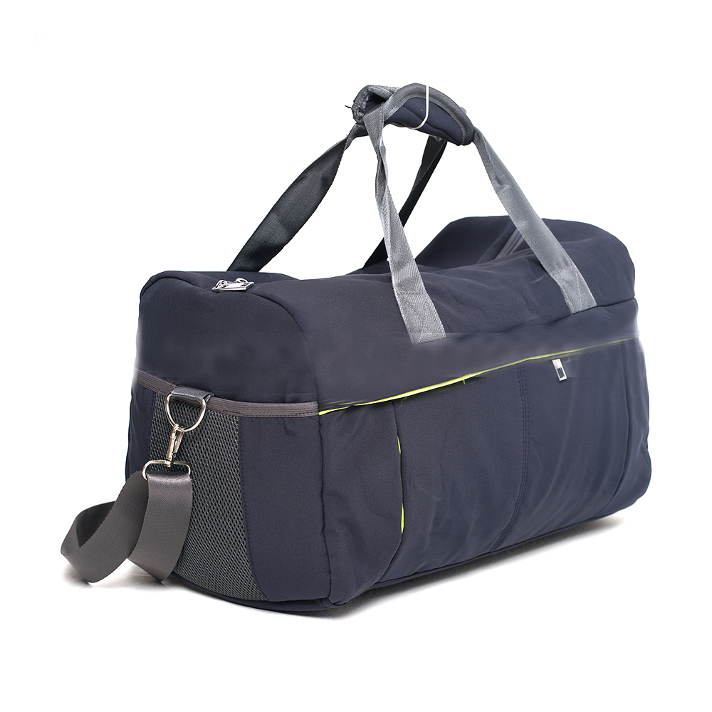 Canvas Fabric Dry and Wet Separation Shoulder Travel Bag - Deep Blue ...