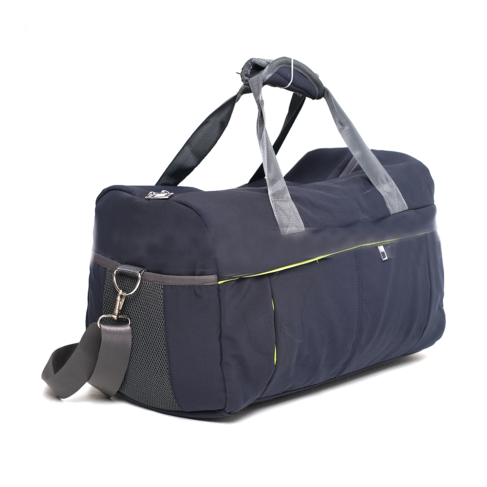 Canvas Fabric Dry and Wet Separation Shoulder Travel Bag - Deep Blue - MS BAG 46