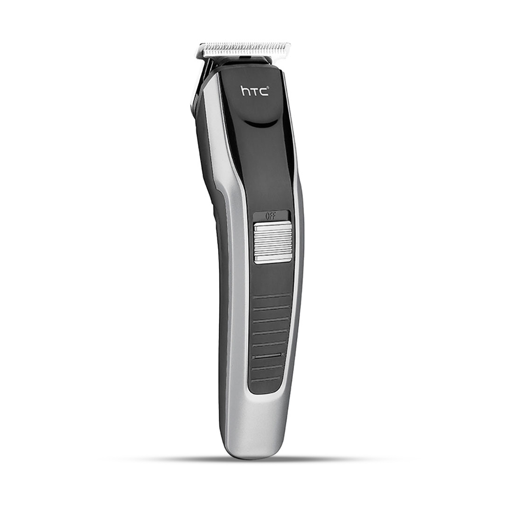 HTC AT-538 Rechargeable Hair And Beard Trimmer For Men - Black And Silver
