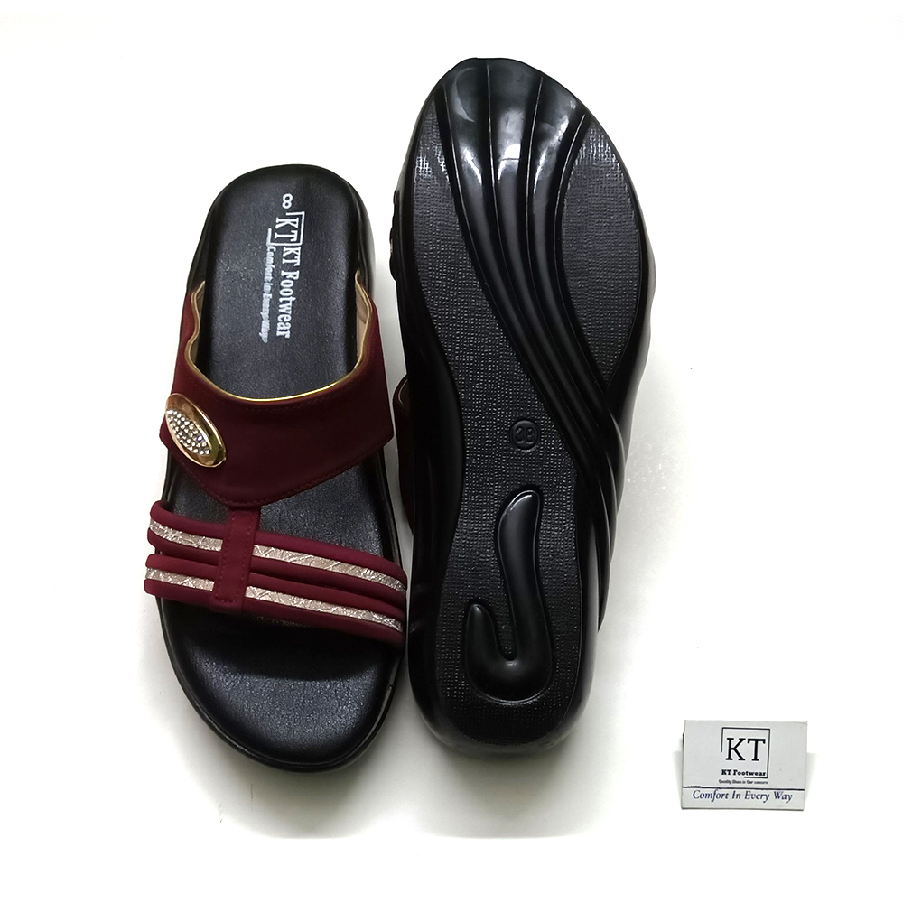 KT KTF L29 Casual Flat Sandal For Women - Maroon