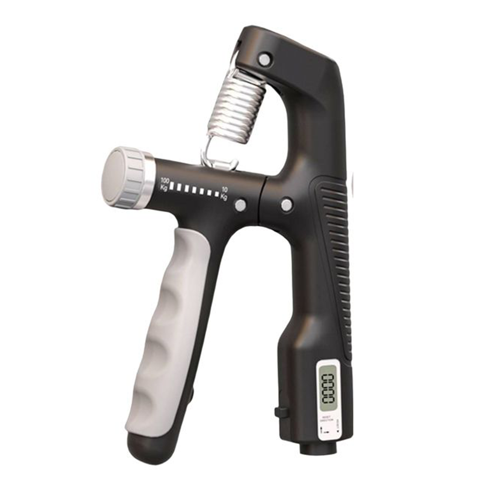 Plastic Adjustable Counting Hand Grip - Black And Silver