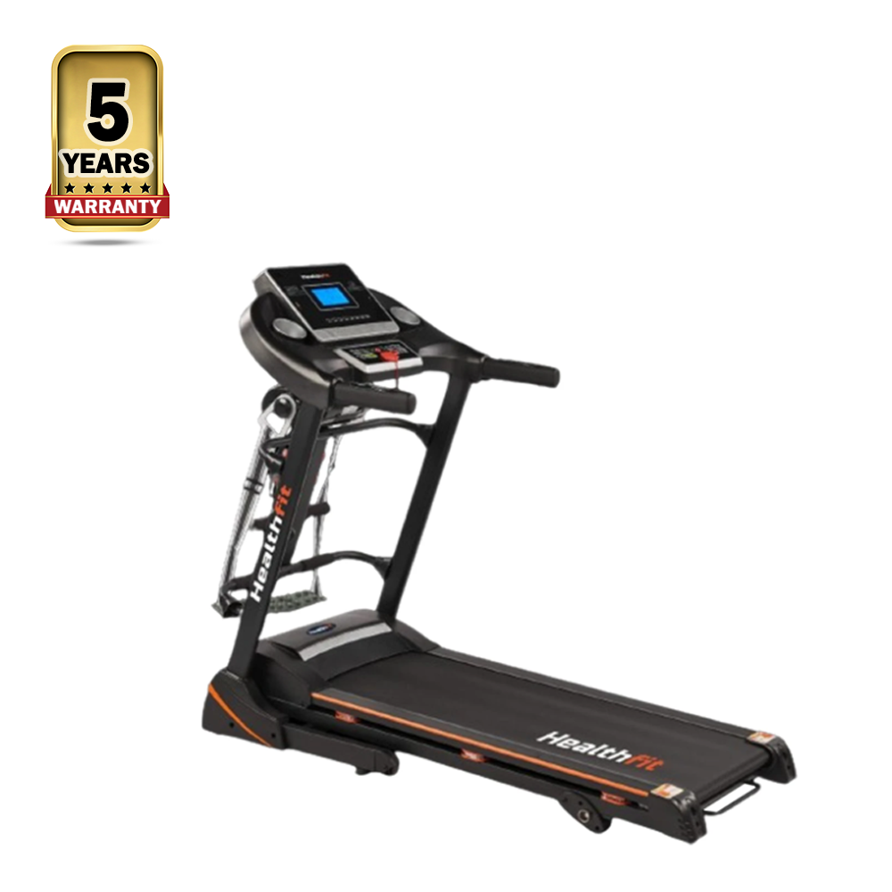 Healthfit HF-580SM Foldable Motorized Treadmill - 3.5HP - Black