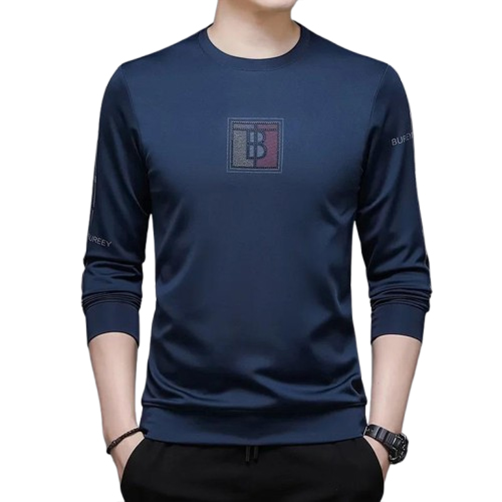 PP Jersey Full Sleeve Winter T-Shirt for Men - Blue - PF-43