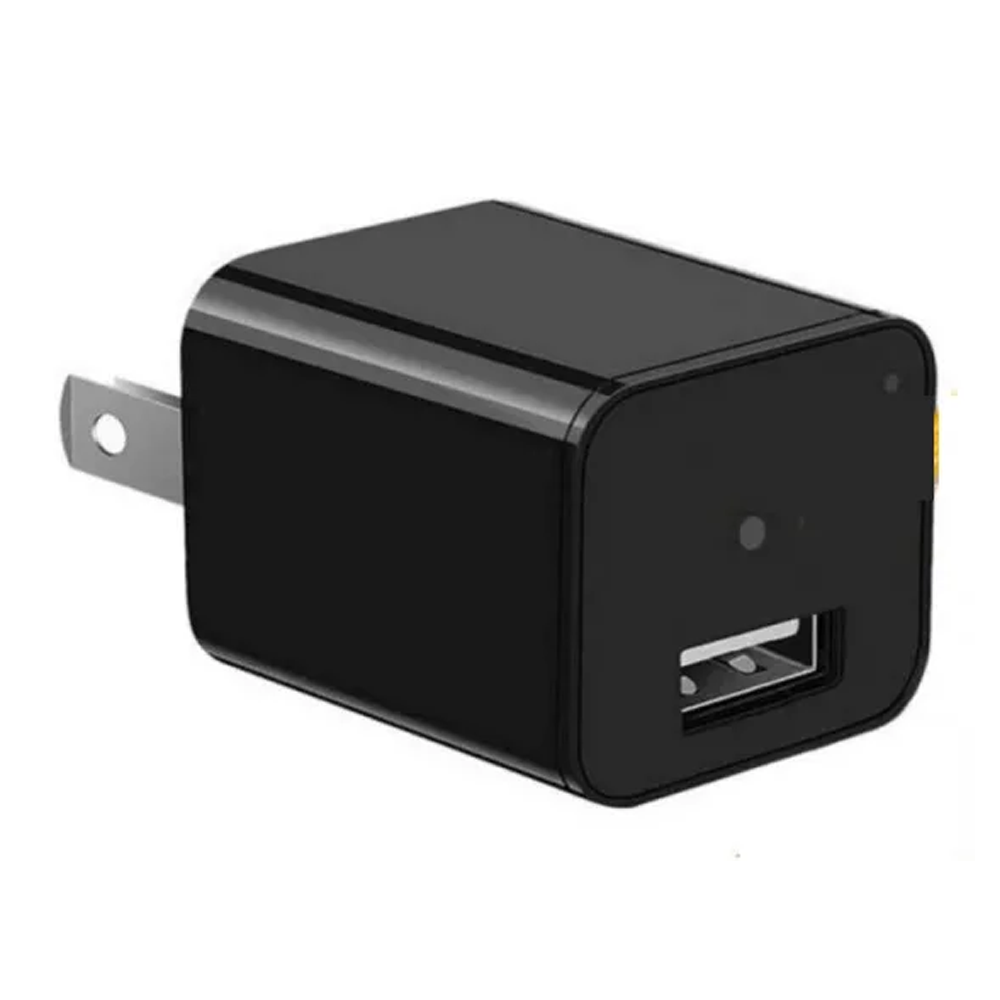 Smart Mini Wall Adapter 1080P WIFI IP Secutiry Camera - Black