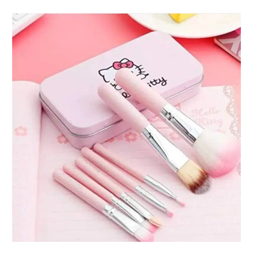 Hello Kitty Makeup Fever Mini Brush Set - Pink - 7 Pcs