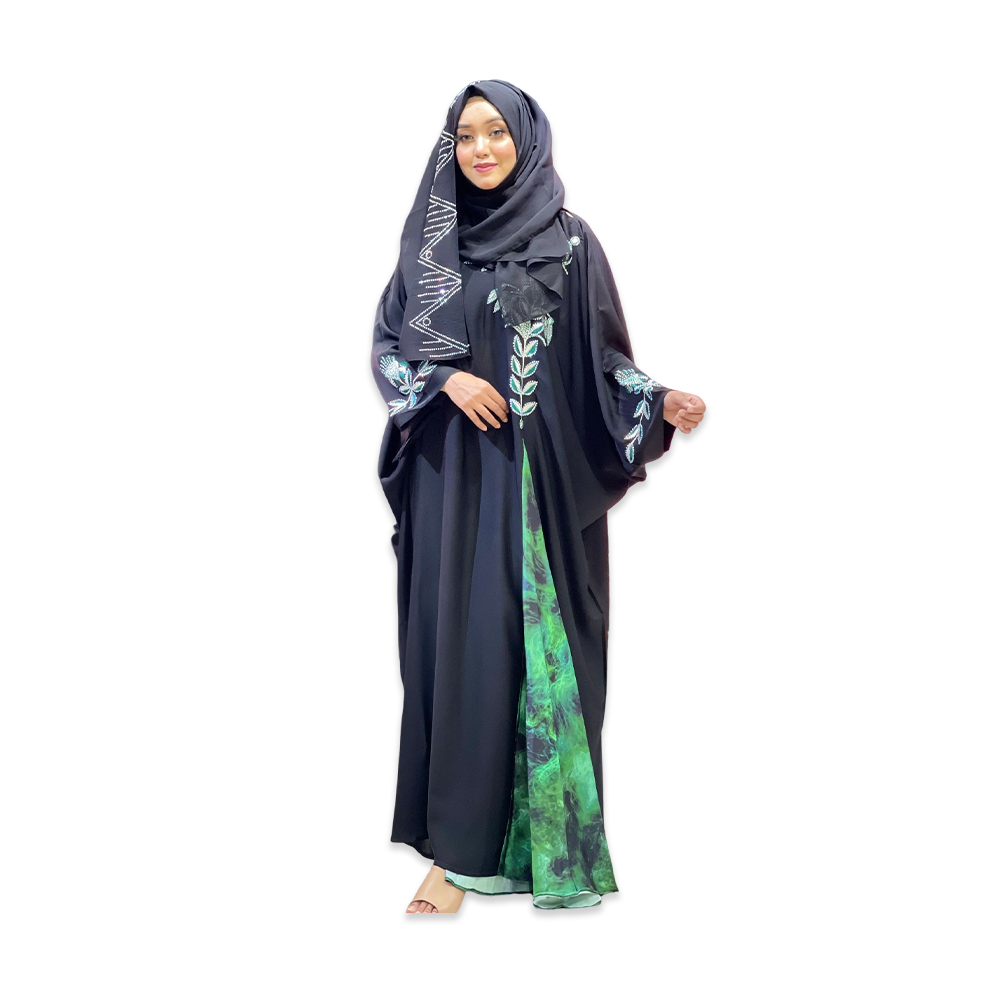 Nida Silk Abaya For Women 309 - Black