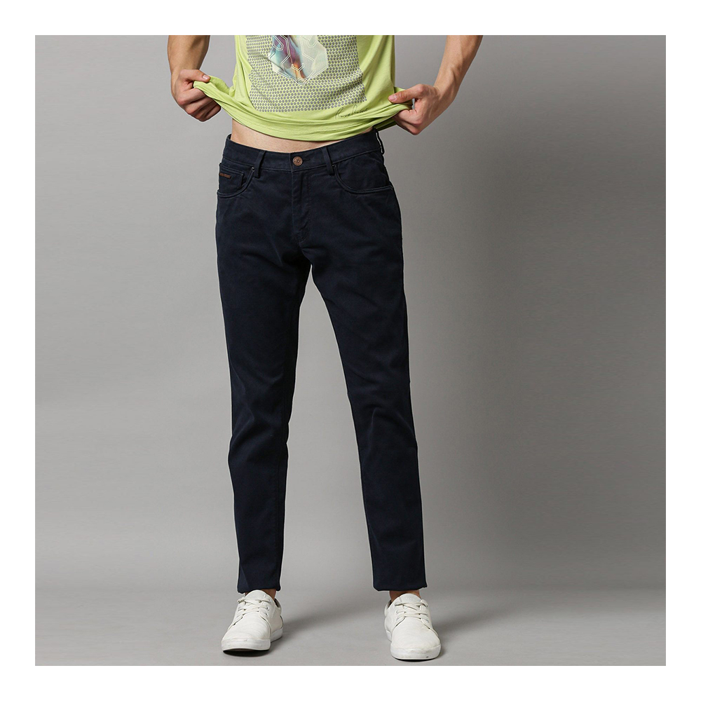 Cotton Semi Stretch Denim Jeans Pant For Men - Deep Black - NZ-13084