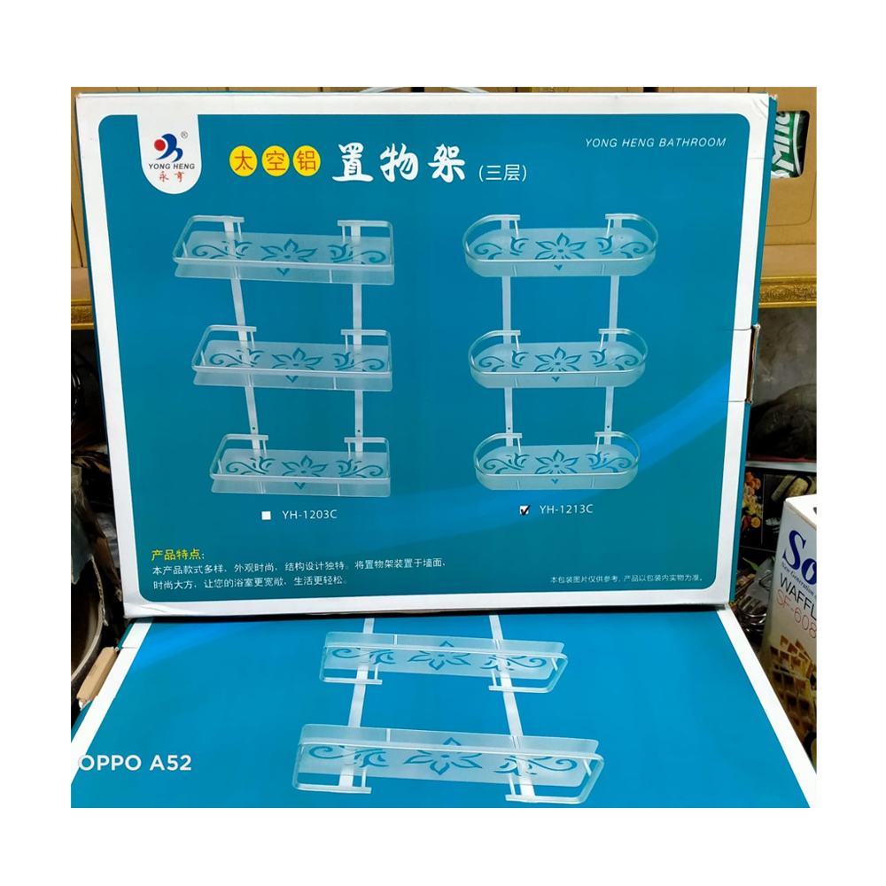  3 Layer Aluminum Bathroom Corner Rack