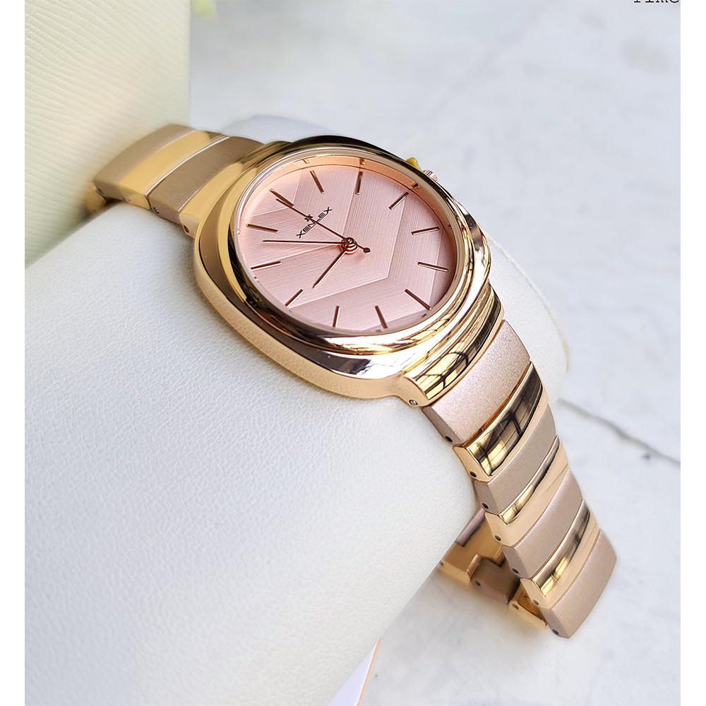 Xenlex Metal Wrist Watch for Women - Pink