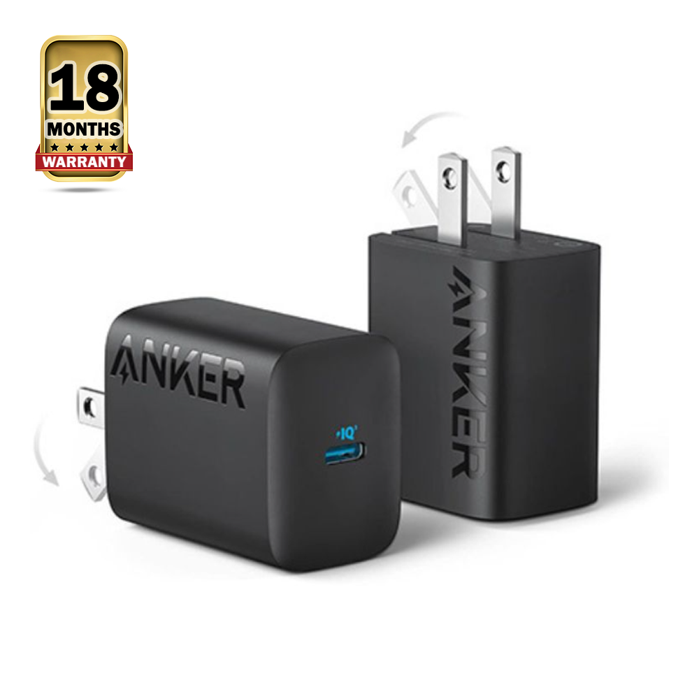 Anker 312 Charger Adapter With USB-C to USB-C Cable - 30W - Black - A2640N11