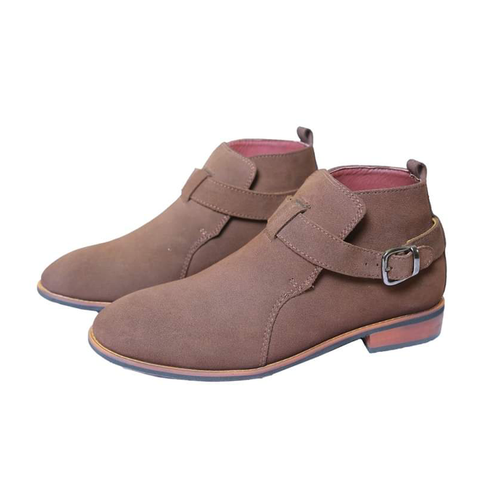 Leather Boot For Men - Brown