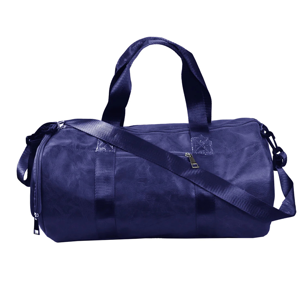 PU Leather Waterproof Travel and GYM Bag - Blue