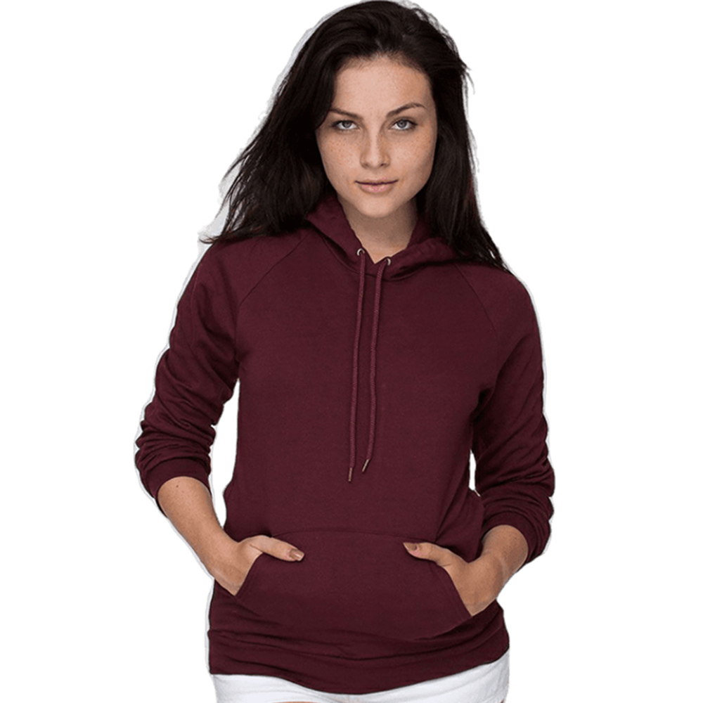 Cotton Fleece Full Sleeve Hoodie For Women - Maroon - HF-06