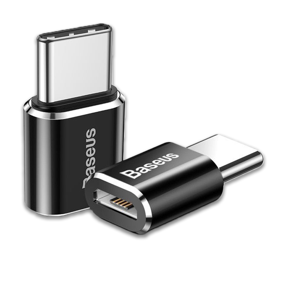 Baseus Female To TypeC Male Mini Micro OTG Adapter Converter Black