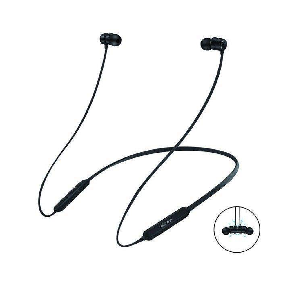 Wavefun Flex Pro Wireless Bluetooth Neckband Earphone - Black