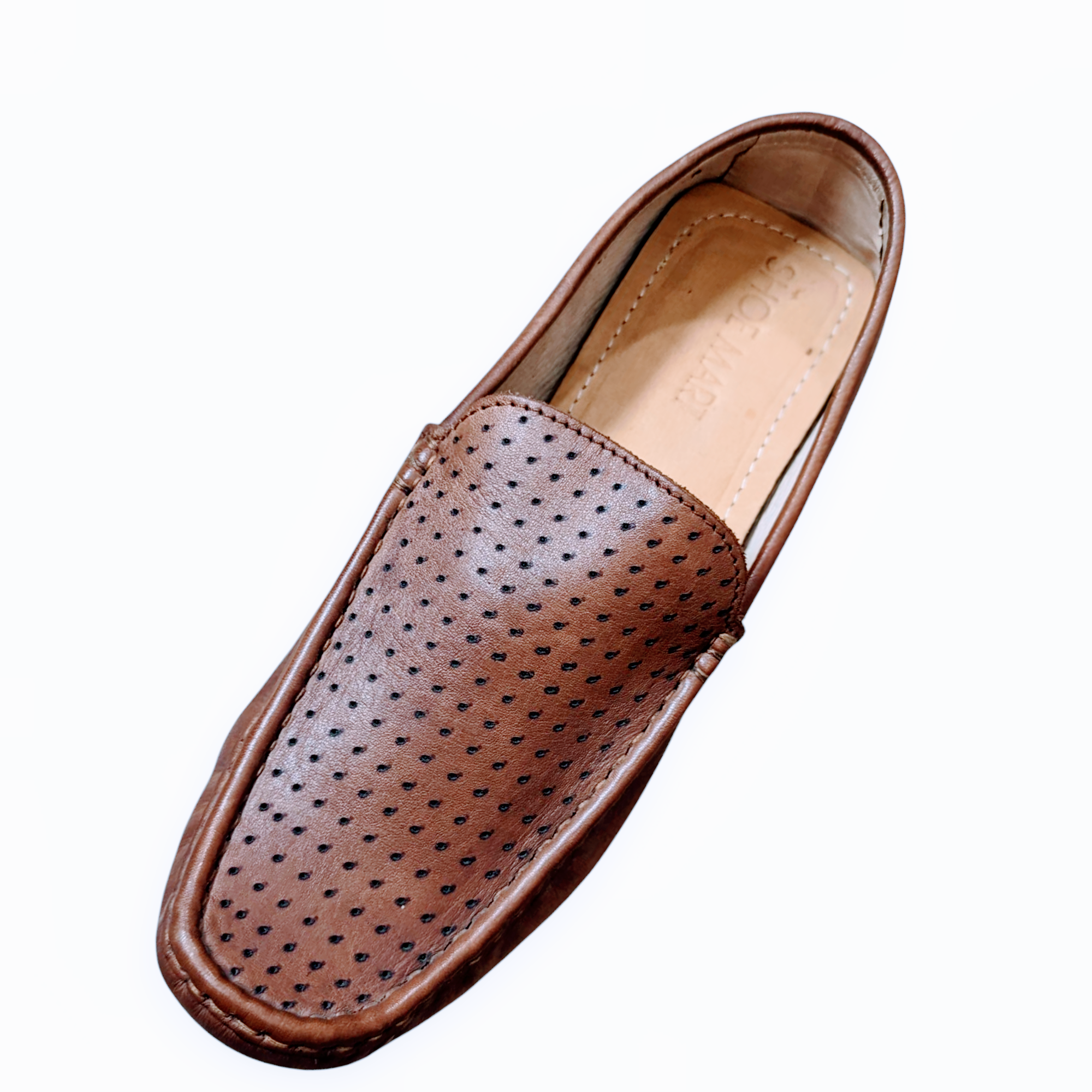 Leather Loafer Shoes For Men - Brown