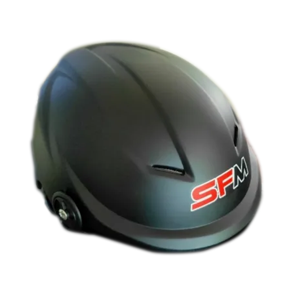 SFM Open Face Half Helmet without Glass Black