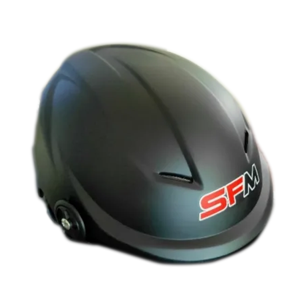SFM Open Face Half Helmet without Glass - Black 
