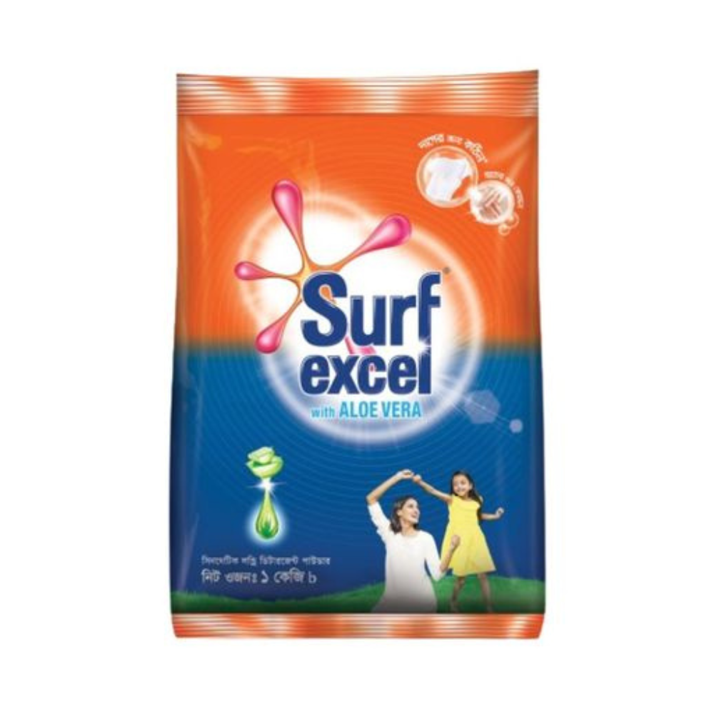 Surf Excel Synthetic Laundry Detergent Powder 1kg Get 18.TK OFF