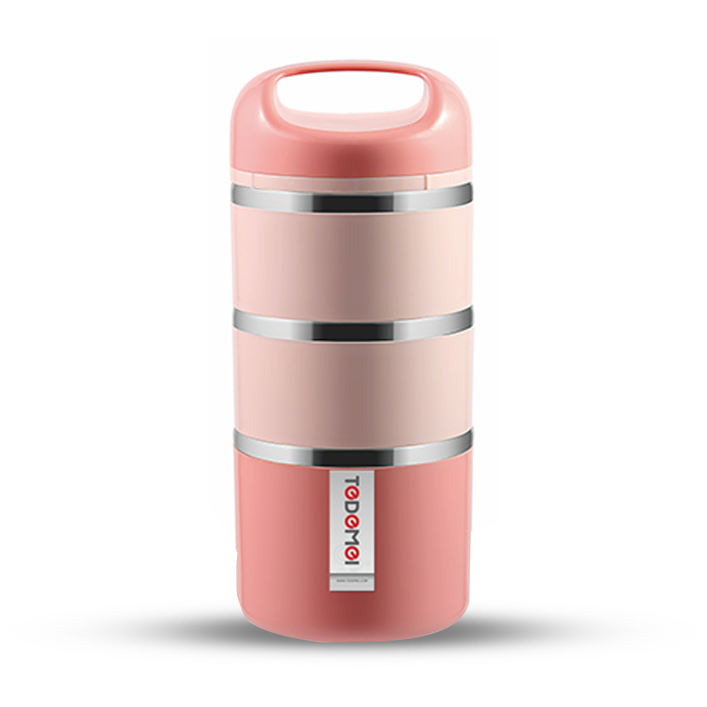 630ml Pink Insulated Lunch Box 1 Layer Insulated Thermos Box