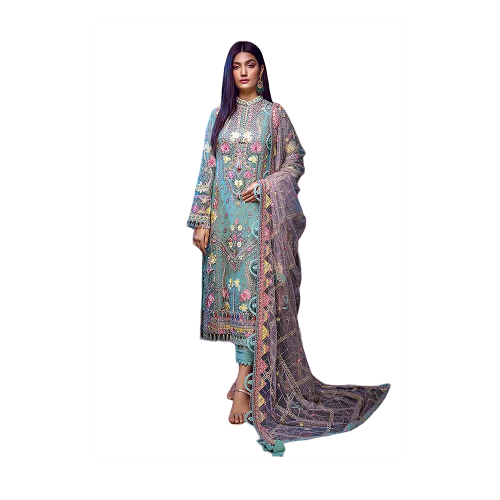 Pakistani Designed Gorgeous Party Wear - SK -281 - Mint