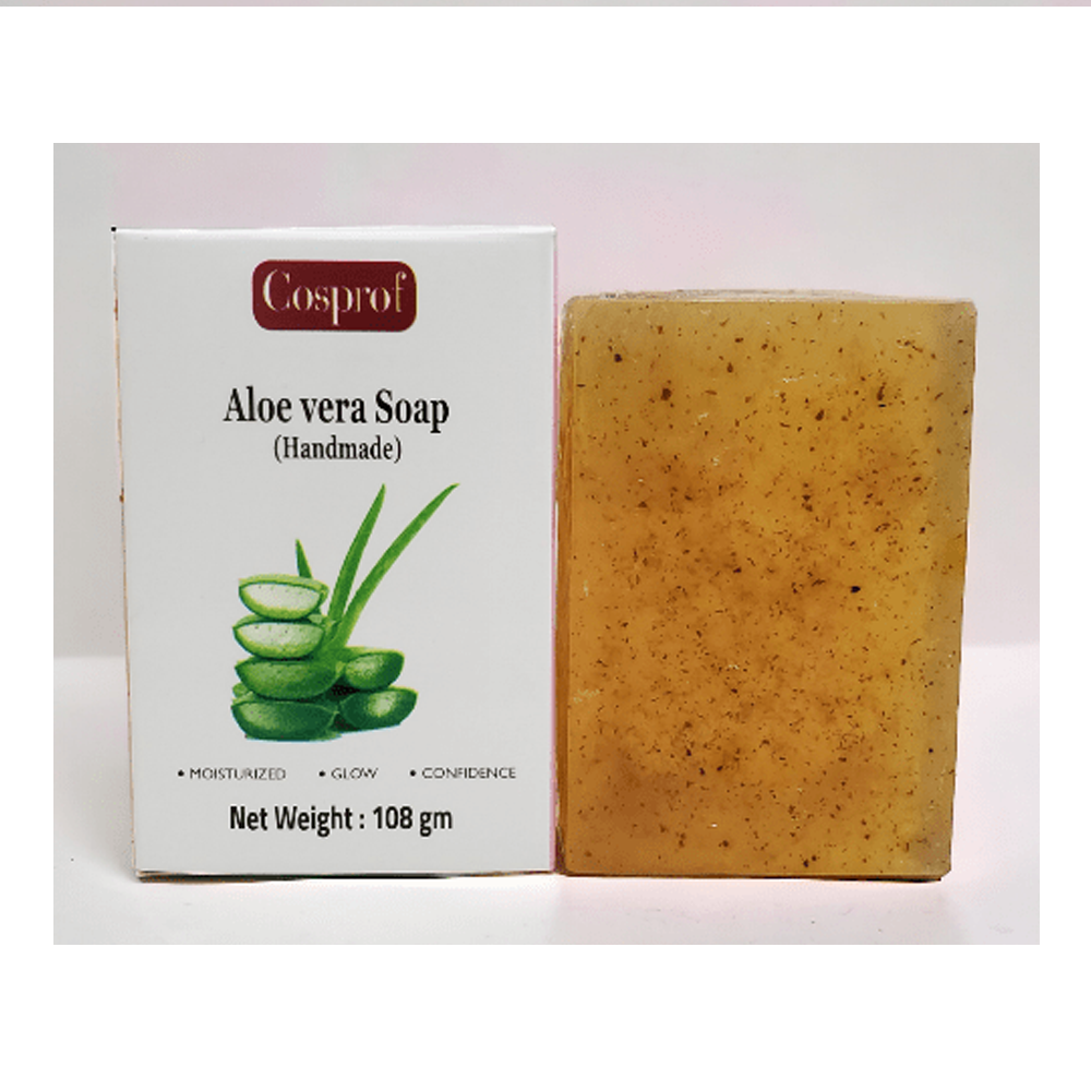 Cosprof Handmade Premium Aloe Vera Soap - 108gm 