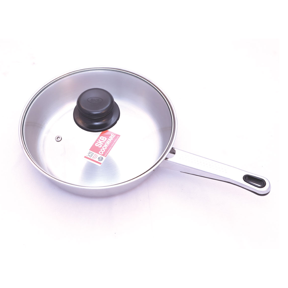 Frying Pan with Glass Lid & SS Handle - 18 cm - 1.3 Liter - FP 2001