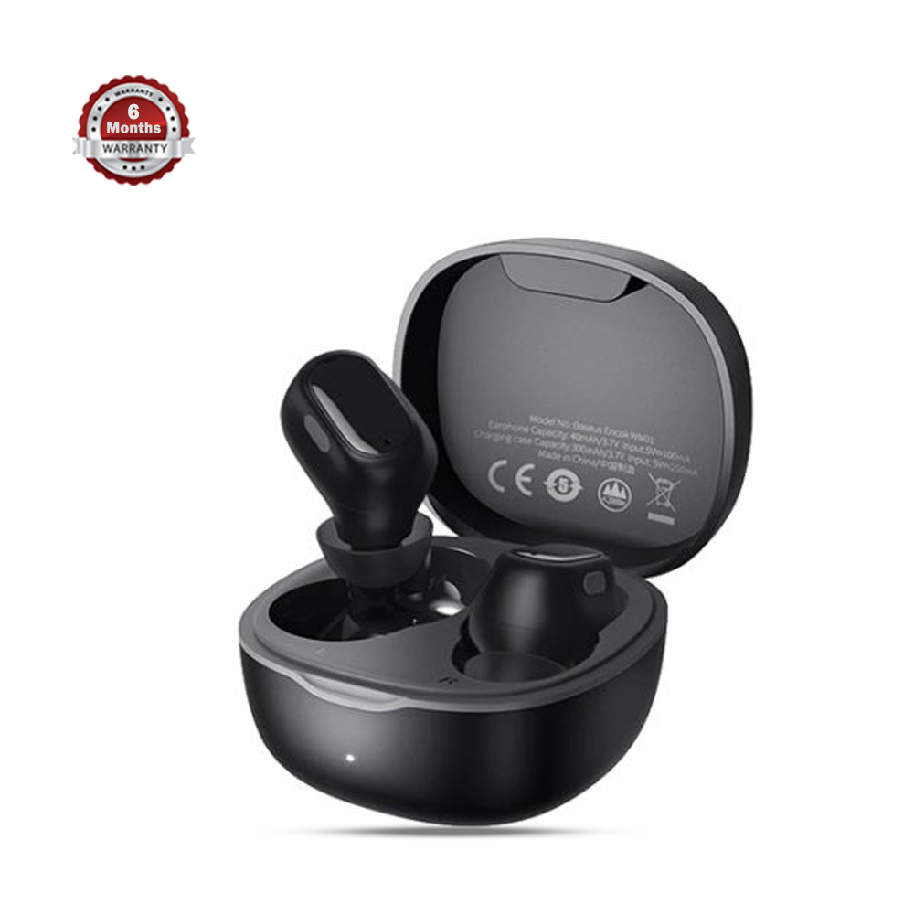 Baseus Encok WM01 TWS True Wireless Earbuds - Black 